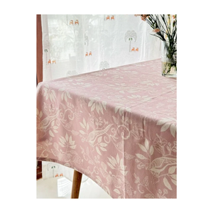 Elegant Pink Lace ISO 9001 Balanced Finish Texture Fade Resistant <b>Tablecloth</b> Rectangle Floral Pattern Washable Home Decor Cover - Product Image 2