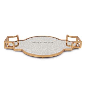 ถาดเสิร์ฟทรงวงรีสีดำร่วมสมัยพร้อมพื้นผิวสำหรับการตกแต่งที่ซับซ้อนและการแสดงผลที่ใช้งานได้จริง - Product Image 2