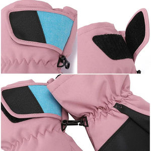 Gants de ski d'hiver chauffants imperméables avec logo personnalisé de haute qualité mitaines en cuir coupe-vent pour la neige et le ski en plein air - Product Image 6