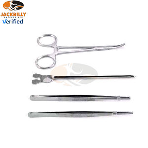 JACKBILLY Kit d'instruments chirurgicaux de base de haute qualité, 13 pièces, pinces, ciseaux, porte-aiguilles, outils en acier inoxydable, manuel CE - Product Image 3