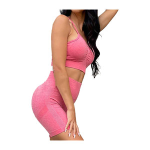 Couleur Taille Style OEM Sport Soutiens-Gorge Coton Gym Fitness Yoga Porter Soutien-Gorge De Sport Et Ensemble Short Pour Les Femmes Premium - Product Image 4