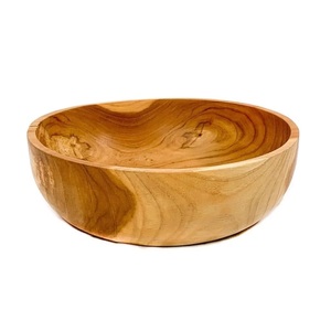 Ensaladera de madera vintage Forma redonda Tazón de sopa de diseñador hecho a mano Tazón de mesa Clásico elegante Tazón de madera para servir - Product Image 6