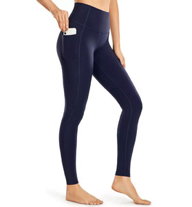 Leggings de vêtements de sport extensibles respirants pour femmes personnalisés avec technique de strass pour l'impression de logo en matériau OEM de la vente au détail - Product Image 1