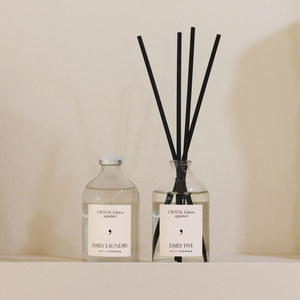 Daily Comma Crystal Edition <b>Reed</b> <b>Diffuser</b> Black Cherry 100ml Glass Cylinder Paraben Free Alcoholic Long Lasting Aroma 6 Months - Product Image 1