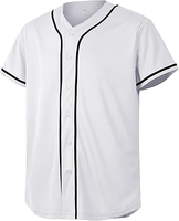 Maillot de baseball 100 % coton de haute qualité, uniforme vierge personnalisable pour hommes, vente en gros de t-shirts de baseball avec impression numérique