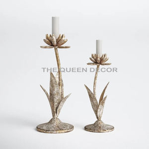 Hot Sale Gold Aluminum Metal Handmade Taper Vintage <b>Candle</b> <b>Holders</b> Set of 2 <b>Candle</b> <b>Sticks</b> <b>Holder</b> for Home Decoration - Product Image 4