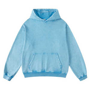 Sudadera con capucha lavada con ácido para hombre hecha a medida al por mayor con impresión de logotipo de diseño personalizado sudaderas con capucha lavadas con ácido transpirables de secado rápido para hombre - Product Image 3