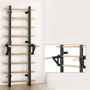 Klimmzugstange Gymnastik Kletterwand für Zuhause Fitnessstudio Aufhängung Holz Sprossenwand Schwedische Leiter - Product Image 5