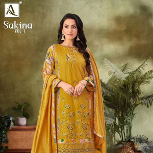 Material de Vestido Bordado de Viscosa Rayón Premium, Trajes Salwar Kameez Alok para Mujer, Todas las Temporadas, Catálogo Completo Disponible, Venta al Por Mayor - Product Image 1