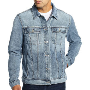 Vestes en jean pour hommes de qualité supérieure fabriquées en usine Marque personnalisée Offre Spéciale à la mode Prix compétitif - Product Image 2