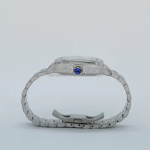 นาฬิกากลไก CVD ประดับเพชรที่มีคุณภาพระดับห้องปฏิบัติการพร้อมโทนสีขาวเงินสำหรับทั้งชายและหญิง - Product Image 3