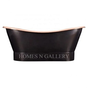 Bañera de mano de decoración interior de lujo acabado de pátina negra de roca sólida para bañeras de baño - Product Image 2