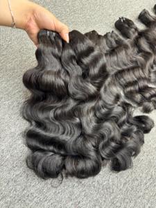 2025 Extensiones de cabello vietnamita crudo sin procesar Doble cutícula dibujada Alineada Tejido ondulado natural Cabello doble dibujado - Product Image 2