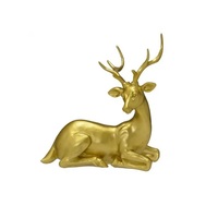 Statue d'animal moderne, mini sculpture de cerf, métal massif, écologique, taille personnalisée, décoration de table à domicile, collection d'art INDART