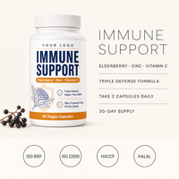 Capsules immunitaires quotidiennes pour adultes et familles, triple défense, flacon de 60 unités, à base de plantes