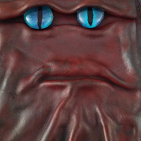 Carnet de notes fantaisie unique en cuir fait main avec visage de monstre, pour Halloween et Noël, personnalisable, style gothique, rechargeable