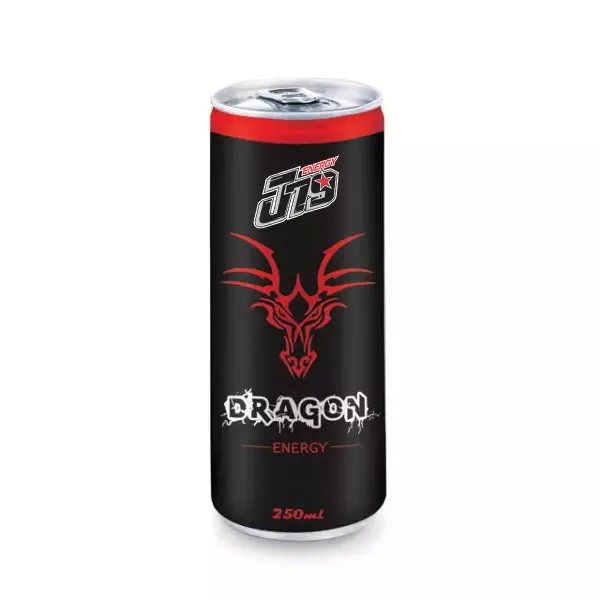 Canette J79 de 250ml de boisson énergétique Dragon, Logo personnalisé, énergie, marque privée, boisson d'énergie naturelle