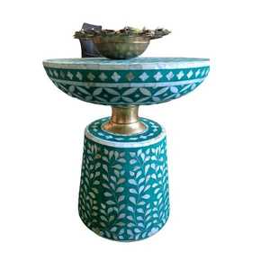 Mueble de Almacenamiento de Madera Ecológico Hecho a Mano con Incrustaciones de Hueso, Tamaños Personalizados para Sala de Estar, Regalo de Diwali de la India - Product Image 4