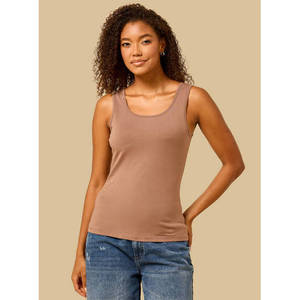 Débardeur court respirant à col rond pour femme – Gilet de sport basique sans manches - Product Image 2