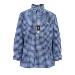 Nueva moda hombres y adultos bávaro Trachten Camisas manga larga algodón Lederhosen de Pakistán Trachten camisas - Product Image 1