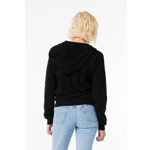 7539มีฮู้ดแบบซิปเต็มสำหรับผู้หญิงเสื้อกันหนาวสไตล์ฮาราจูกุพิมพ์ลายแบบกำหนดเองพร้อมปกผ้าถักสำหรับฤดูใบไม้ร่วง - Product Image 3