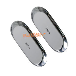 Bandeja Quirúrgica Médica Profesional de 9.5"x6.3"x2" Plateada Clásica, Organizador para Herramientas de Procedimientos Dentales, Acero Inoxidable - Product Image 4
