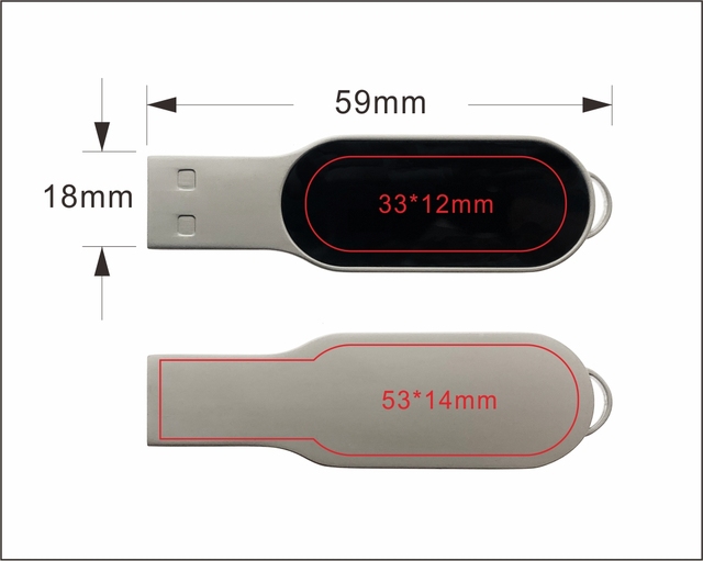 Led Light up Usb Key Flash 1GB 2GB 4GB 8GB 16GB 32GB Zinc Alloy Flash Drive
