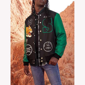 Veste universitaire pour homme sur mesure OEM, veste de baseball en laine mélangée de qualité supérieure avec fermeture à boutons, veste classique décontractée pour adultes - Product Image 5