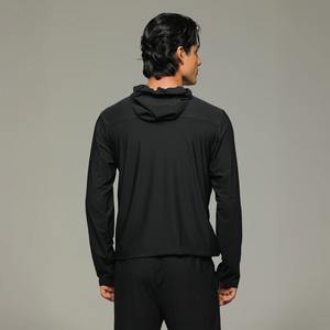 Survêtement en nylon décontracté à capuche d'hiver de haute qualité pour tenue de sport unisexe avec design solide imprimé et tissu à séchage rapide - Product Image 3