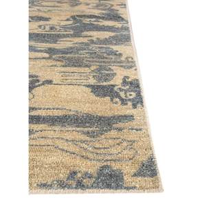 Alfombra de Lana Anudada a Mano Aprezo Azul, Rectangular de 9x12, con Patrón Abstracto para Sala de Estar, Pasillo, Modelo Skwl-421 - Product Image 4