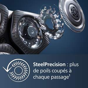 Afeitadora Eléctrica para Hombre con Triple Cuchilla, Afeitadora Húmeda y Seca con Recortador Extraíble, Base de Limpieza y Estuche de Almacenamiento - Resistente al Agua IPX7 para Uso Facial - Product Image 4