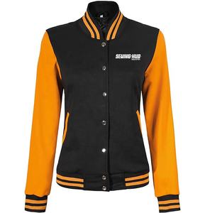 Fabricant OEM Veste universitaire à manches longues personnalisée pour femmes, uniforme de baseball pour femmes, vestes universitaires pour l'hiver - Product Image 3