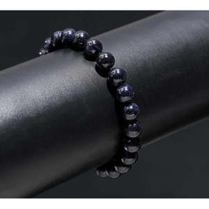 Blue Sunstone Galaxy 100% Round Beaded <b>Bracelet</b> 7 Inches <b>Ball</b> Shape Smooth and Elegant - Product Image 2