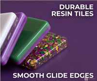 Mac Miller Laissez Les Bons Temps Rouler Collection Luxe draagbare tegelset Paars glitter Achterkant 2-laags acryl Amerikaans