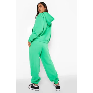 Women's Winter New Style Printed Rhinestone Cotton Flared Joggers and Pullover Hoodie Set Hooded Tracksuit for Streetwear - Product Image 2