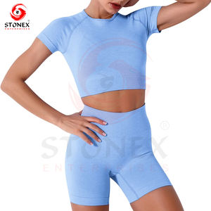 ชุดกางเกงขาสั้นสำหรับผู้หญิงชุดวิ่งพร้อมกางเกงขาสั้น - Product Image 1