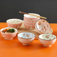 Ensemble cadeau de bols et de baguettes en céramique de style japonais YCPS48, logo personnalisé, vaisselle en porcelaine pour la cérémonie d'ouverture, souvenir
