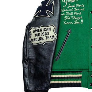 แจ็กเก็ตเบสบอลสำหรับผู้ชายเสื้อแจ็กเก็ตกันหนาวแบบลำลองปกตั้งมีหลายสี - Product Image 6