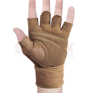 Pakistán hizo cómodos guantes de levantamiento de pesas de medio dedo para equipo apropiado de gimnasio de alta calidad Unisex - Product Image 3
