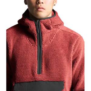 Sweat à capuche en polaire Sherpa en fourrure personnalisable OEM pour hommes vente en gros sweat-shirt d'hiver thermique vêtements d'extérieur décontractés par le fabricant - Product Image 4