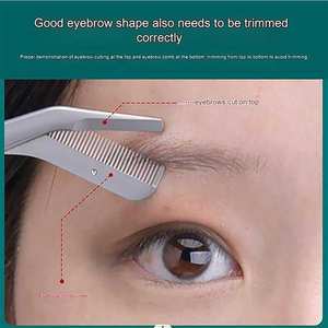 Tijeras compactas para cejas para el cuidado de las personas Tijeras ergonómicas para cejas para un uso fácil con logotipo impreso - Product Image 4