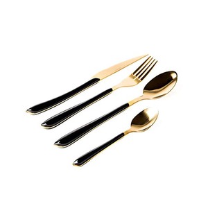 Couverts de luxe pour mariage, ensemble de couverts en or et vert de mer avec logo personnalisé unique - Product Image 6