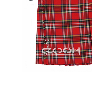 Kilt Tradicional Escocés Rojo para Hombre, Diseño Clásico de Tartán Escocés con Correas de Hebilla, Hecho en Pakistán, Marca Personalizable - Product Image 3