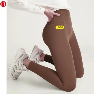 Leggings de Yoga taille haute pour femmes respirant personnalisé Gym Fitness tenue solide motif Yoga collants sans couture taille haute yoga legging - Product Image 2