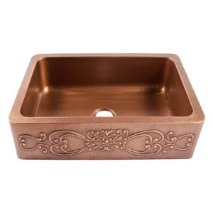 Delantal delantero de lujo con diseño martillado envejecido de alta calidad, fregadero de cocina de cobre de granja, fabricante directo, lavabo de Metal para Cocina - Product Image 5