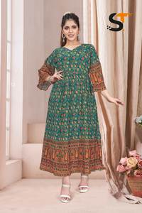 Dernière tunique indienne exclusive légère Full Flair Kurti Style tunique indien plein de style et de confort - Product Image 2