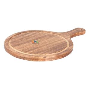 Planche à découper en bois naturel avec poignée pour Restaurant ou maison planche à découper en bois avec poignée - Product Image 1