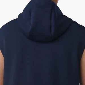 Navy Blue Color Sleeveless <b>Workout</b> Wear Pullover <b>Hoodie</b> For Men's Clothing Cheap Price Low MOQ - Product Image 2
