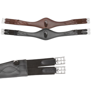 Meilleur cuir ergonomique noir anatomique Dressage circonférence profilée soulagement du sternum Double boucles coutures décoratives ajustement confortable - Product Image 3