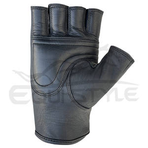 Gants de conduite personnalisés à demi-doigt vente en gros double rembourrage en cuir gants de protection à la mode de moto fournisseur pakistanais - Product Image 6